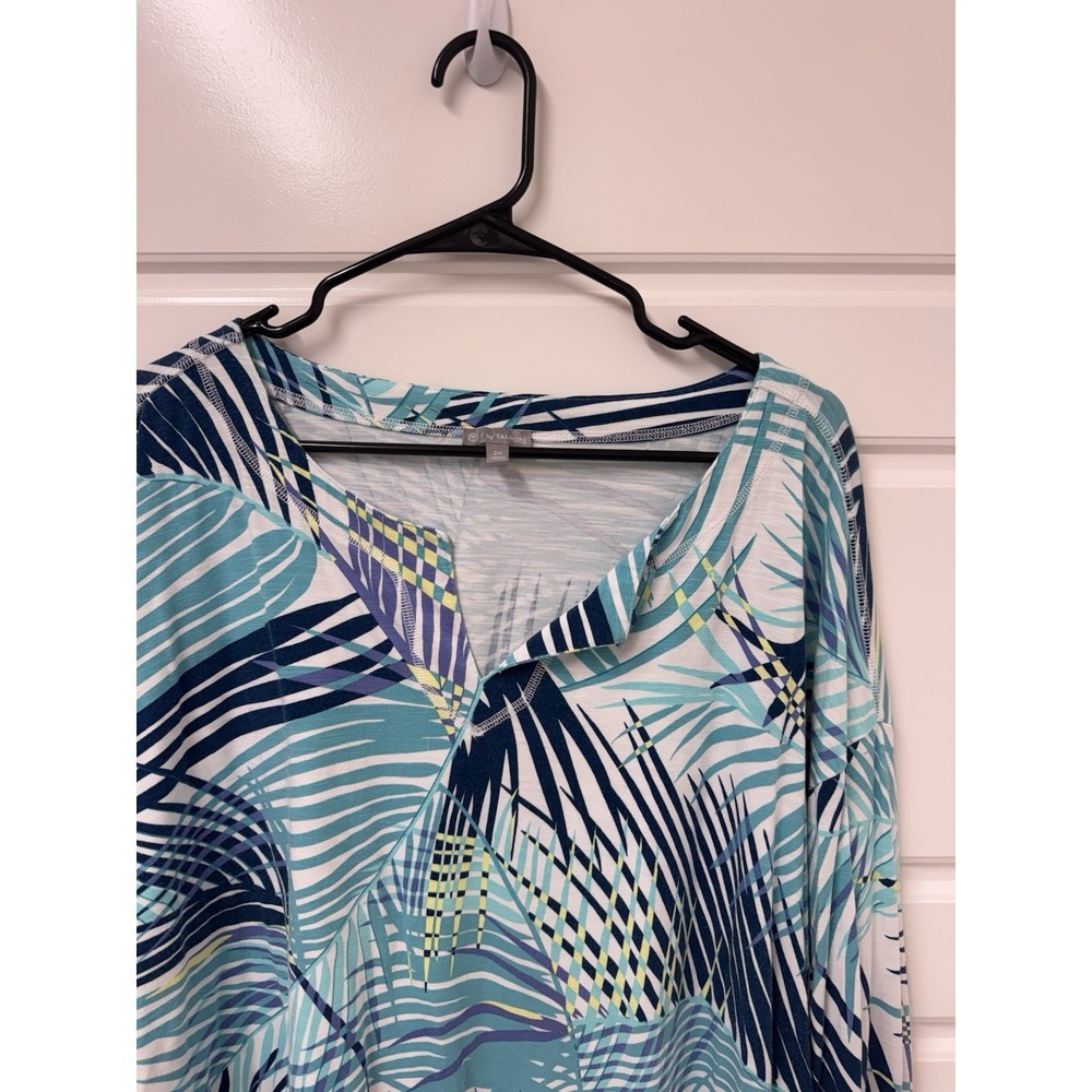 T By Talbots 2X Top Blouse Pullover Rayon Blend A11